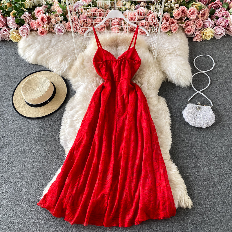 Strandurlaub am Meer, sexy, rückenfreies, schmales Trägerkleid aus Spitze 3047