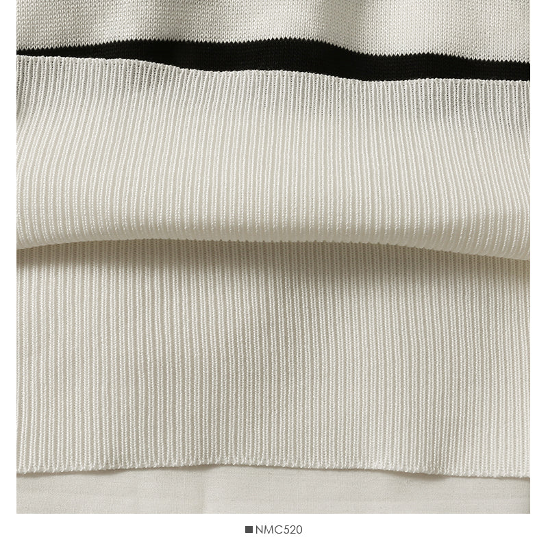 Niche short versatile stripe slim Lapel T-shirt 1887