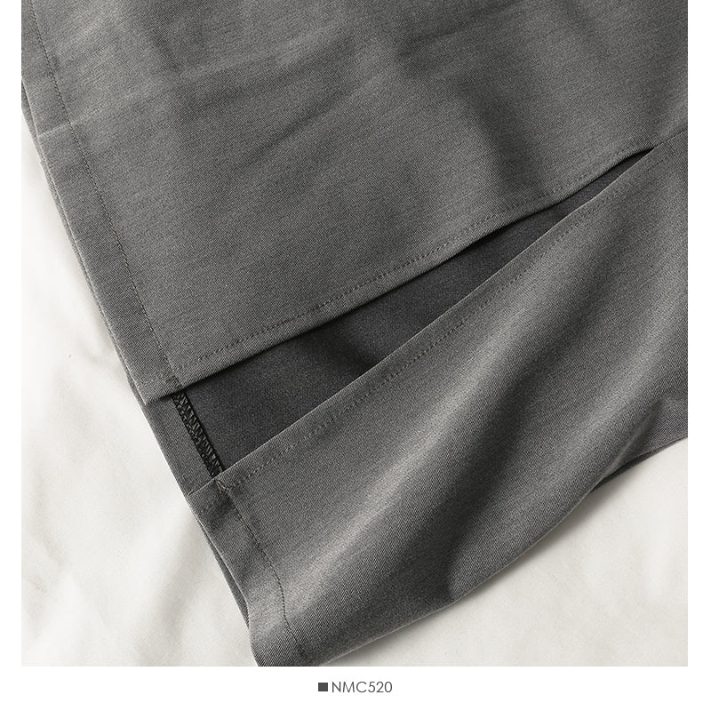 Retro simple versatile split casual skirt 2546