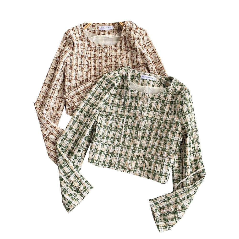 Manteau court parfumé rétro petit modèle 1521
