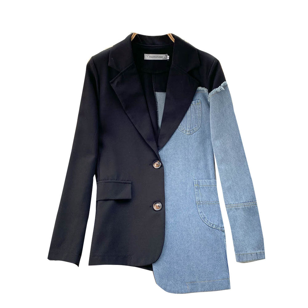 Jacket female cowboy stitching Blazer 1505