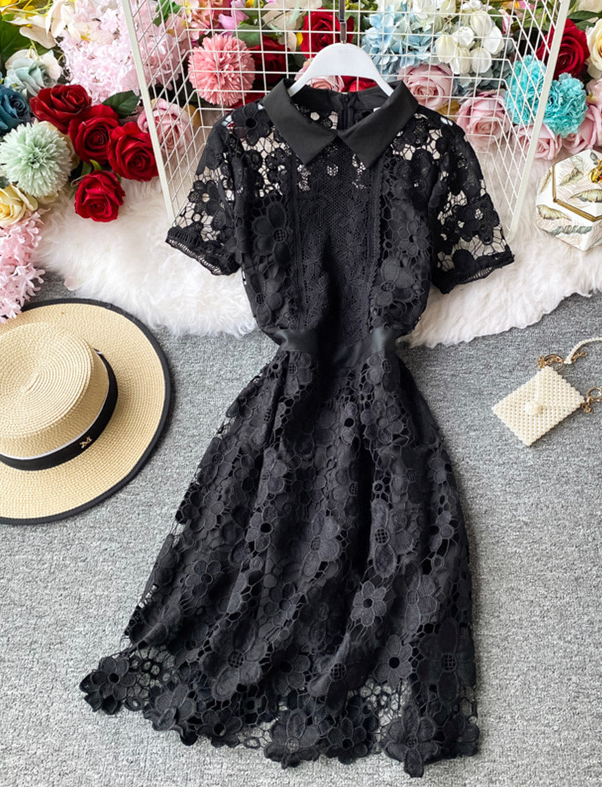 A-Linie kurzes Sommerkleid aus Spitze 1161