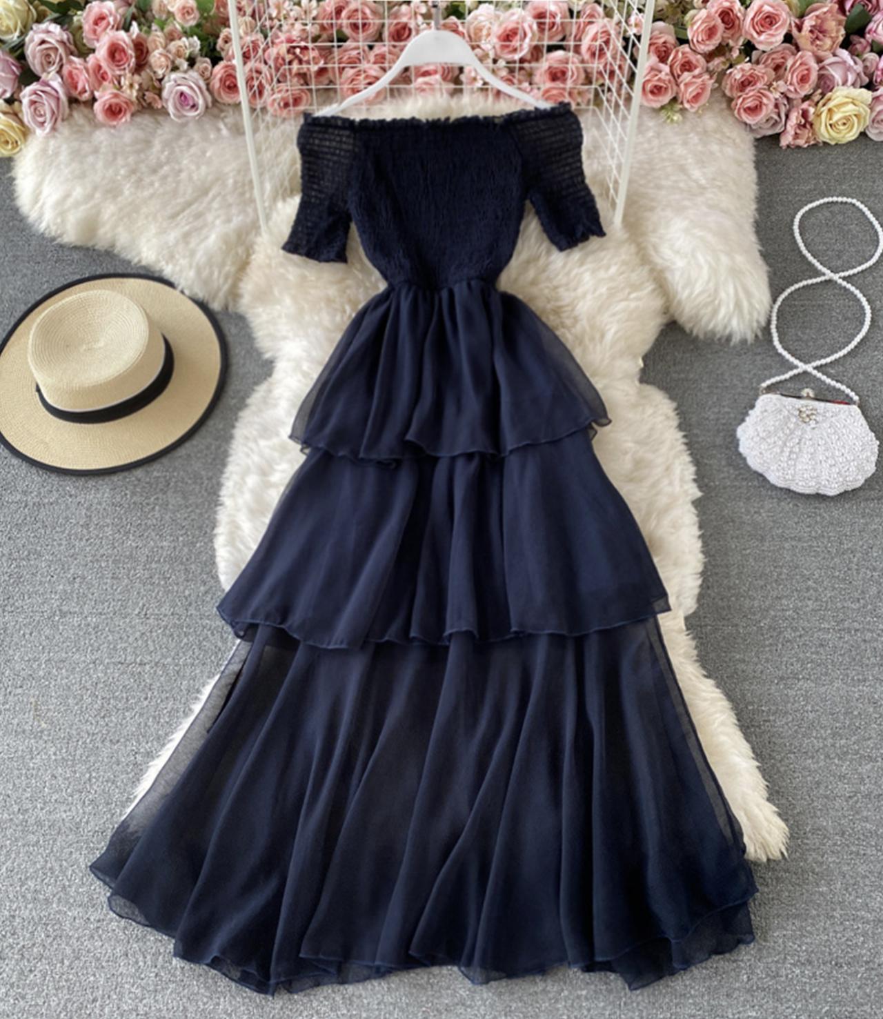 Cute A line dress fashion dress 839