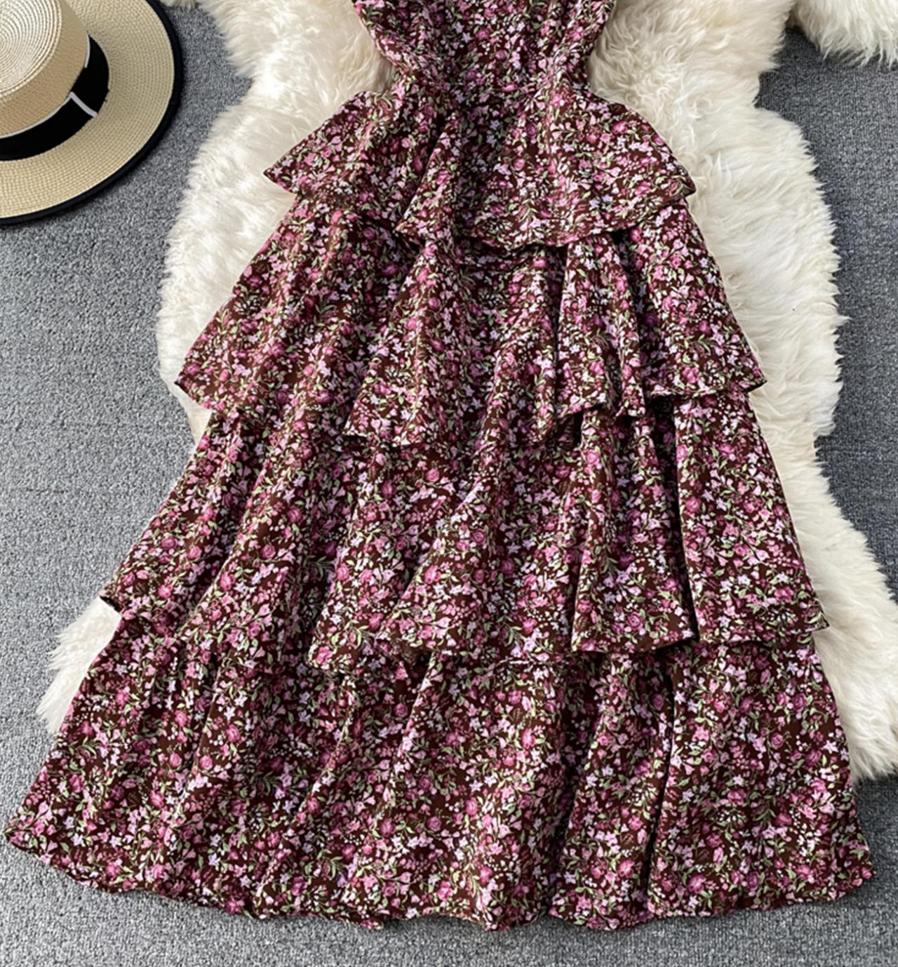 Süßes Blumenkleid in A-Linie 815