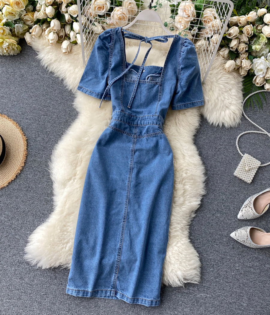 Fashionable denim dress 1291