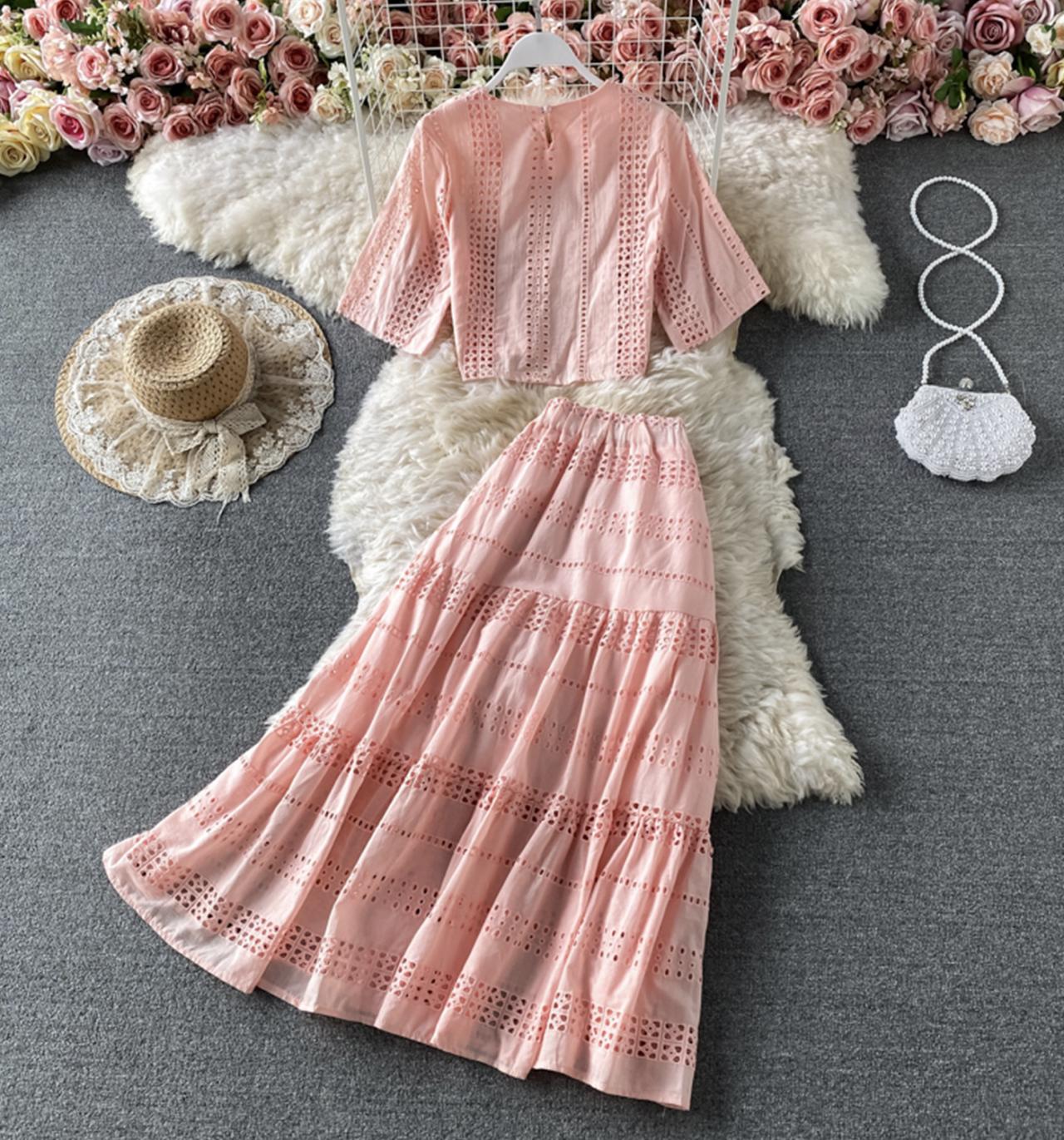 Cute A line two pieces dress fashion dress 710
