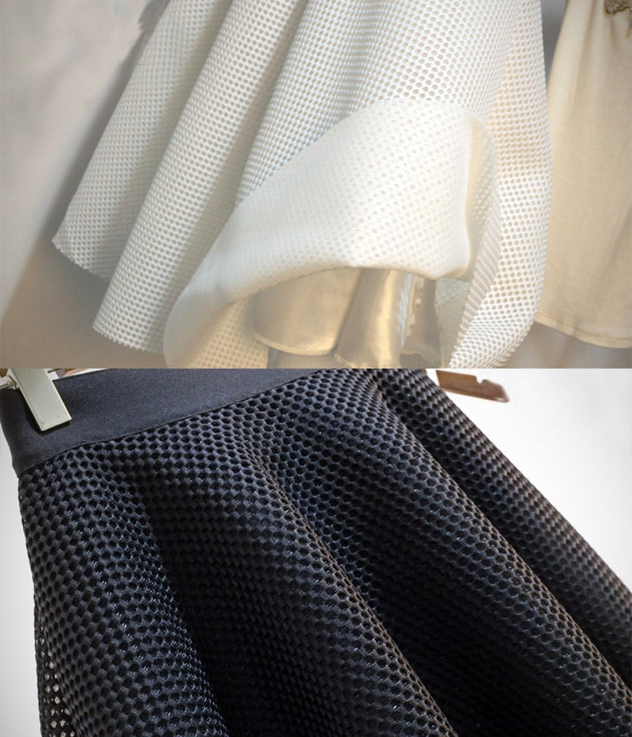 Stylish A line skirt white/black skirt 3505