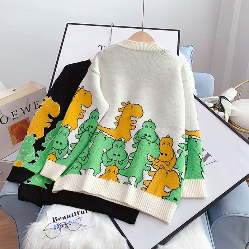 Süßer Dinosaurier-Langarmpullover 033
