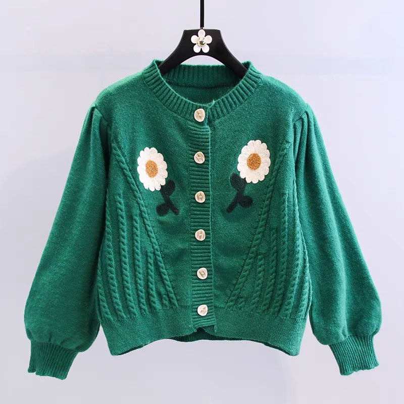 Cute cardigan long sleeve sweater 017