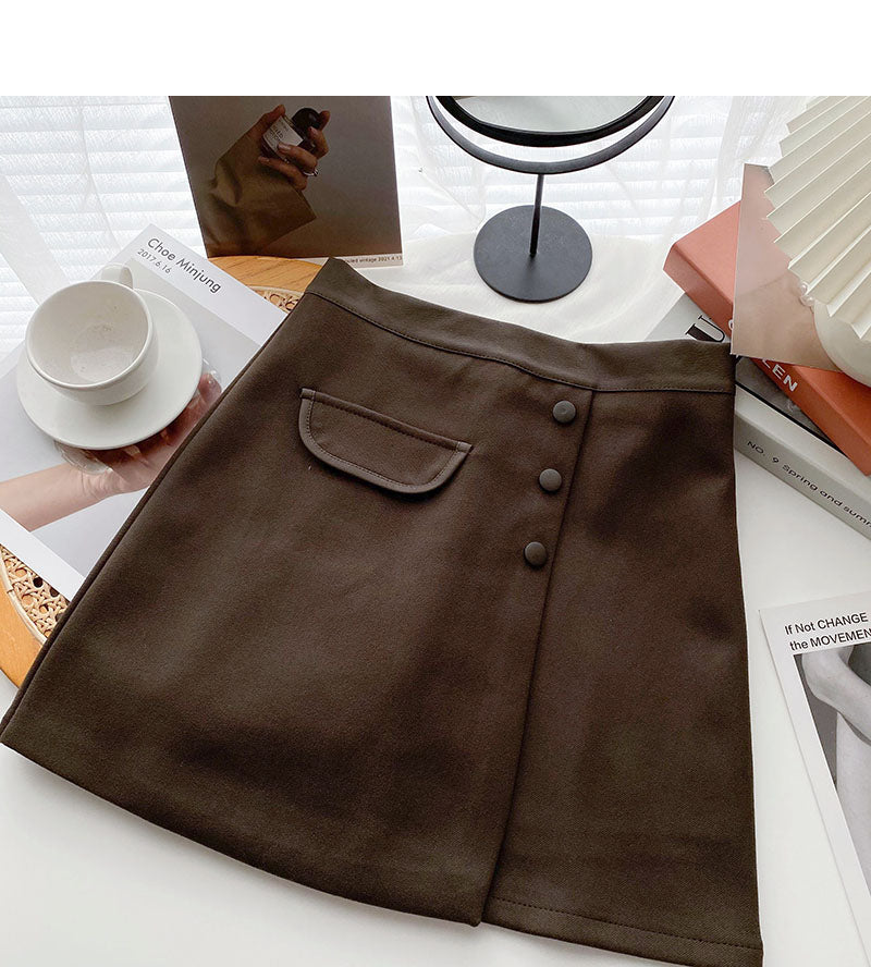 Neuer personalisierter dünner Split-Rock mit hoher Taille im koreanischen Stil 5544