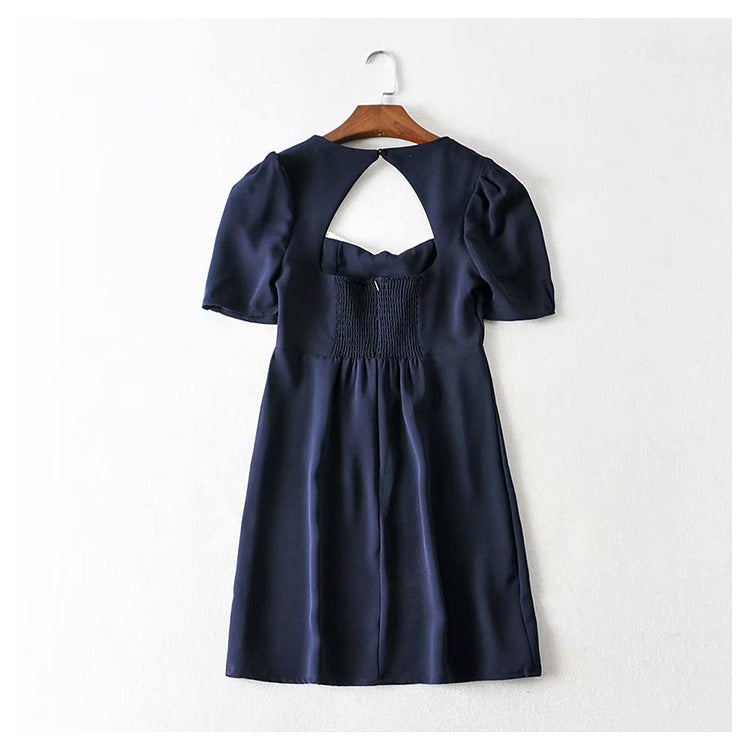 Hepburn kleines Duftkleid Taille geschlossener kleiner Mann Plissee French 7045