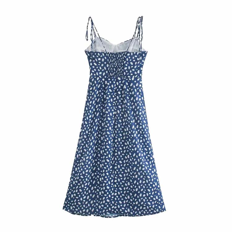 Schulterfreies, rückenfreies, mittellanges Kleid mit Saumschlitz 7129