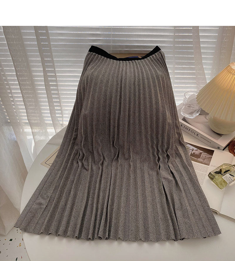 Korean minority design fashion shows the trend of thin skirt 5737