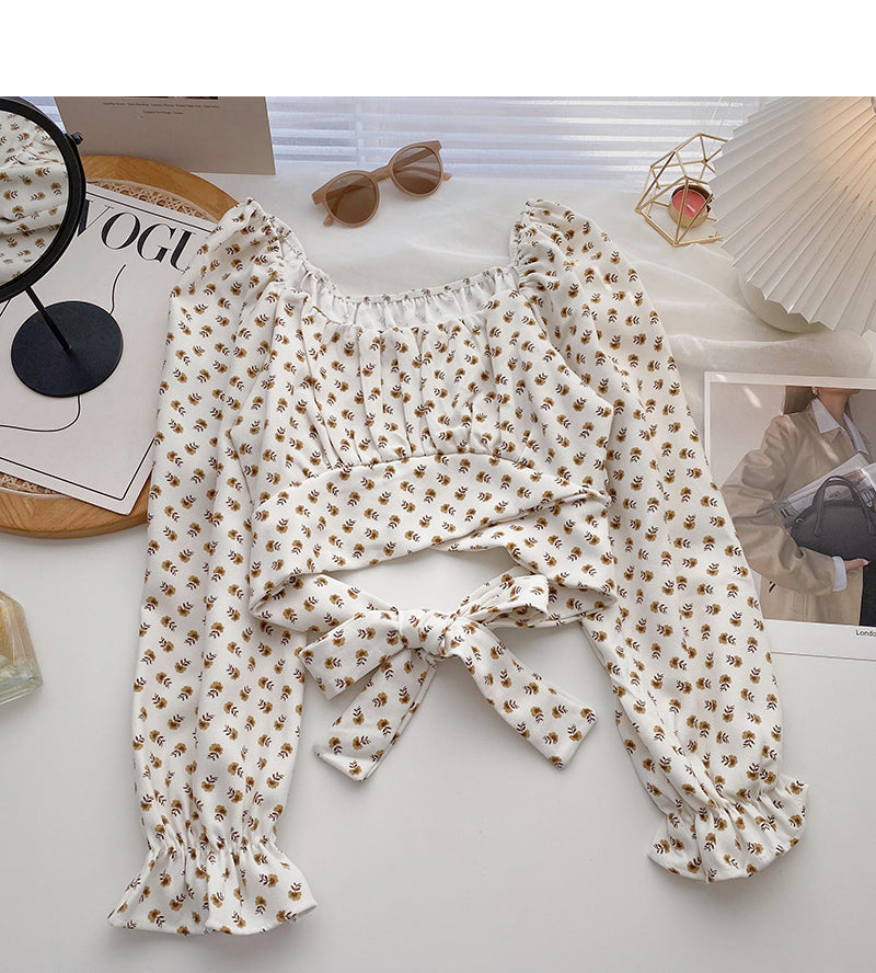 New Korean slim short bandage top 6349