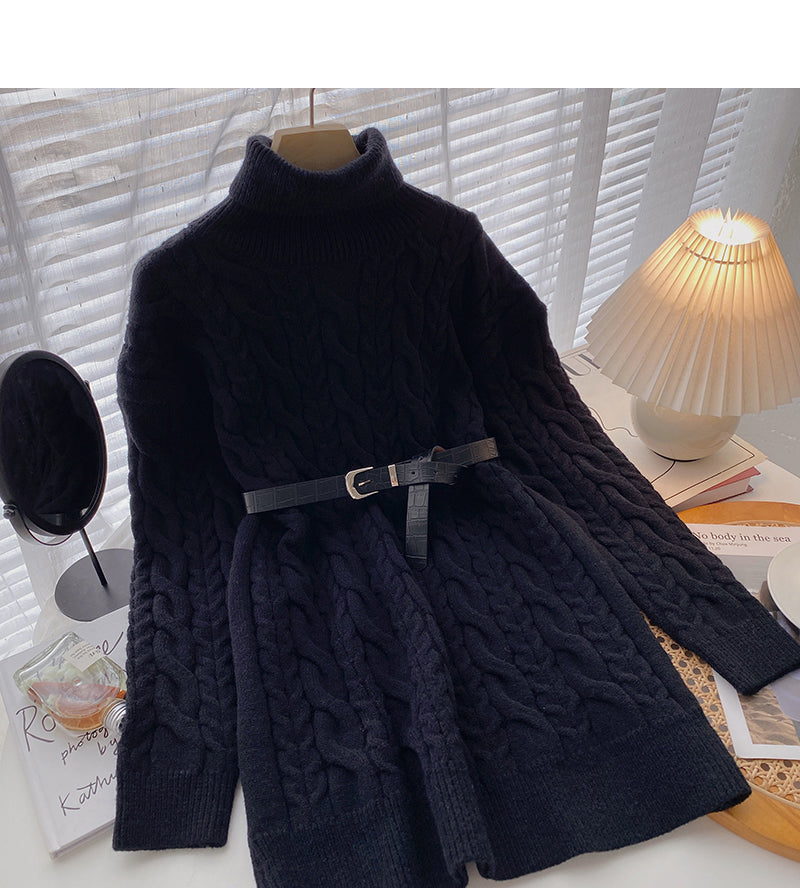 Mittellanger Rollkragenpullover 5953