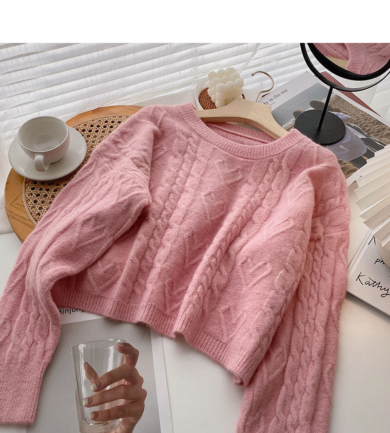 Koreanisches, einfarbiges, vielseitiges Pullover-Oberteil für kleine Männer 5941