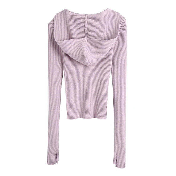 Versatile slim fit thumb detail Hoodie 7448