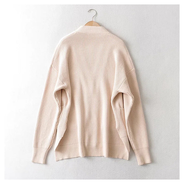 Lazy Sweater Strickjacke mit lockeren Taschen 7440