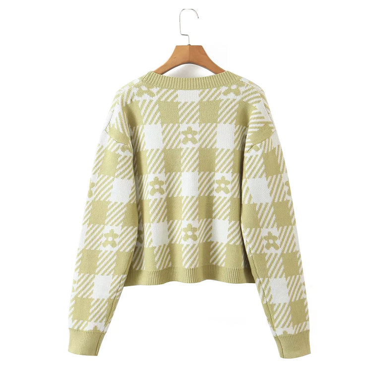 Lockerer Cardigan mit V-Ausschnitt + gestrickter Trageriemen, zweiteiliges Set 7470