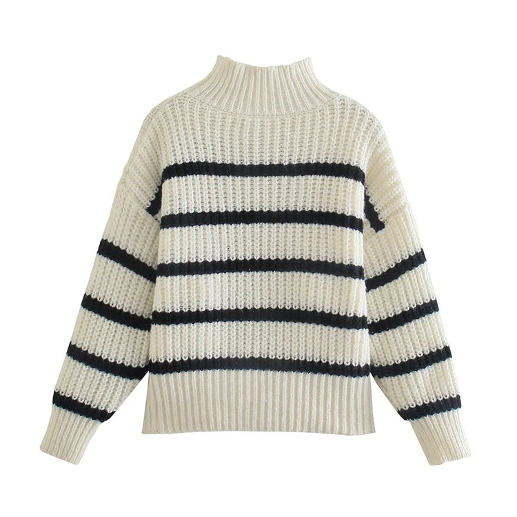 Pull simple à manches longues et ample pour réduire l'âge 7445