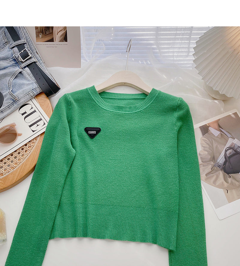 Vielseitiges, schlichtes, kurzes Pullover Top 6620