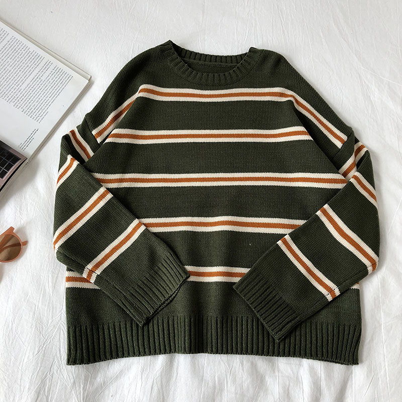 Korean Vintage college style loose and versatile T-shirt 5833