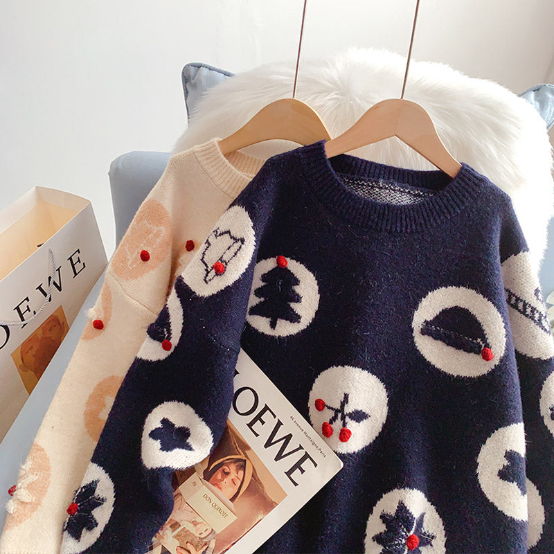 Weihnachtskleidung Schwester Pullover 5256