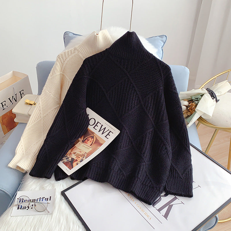 High neck sweater new knitted bottomed Shirt Top 5162
