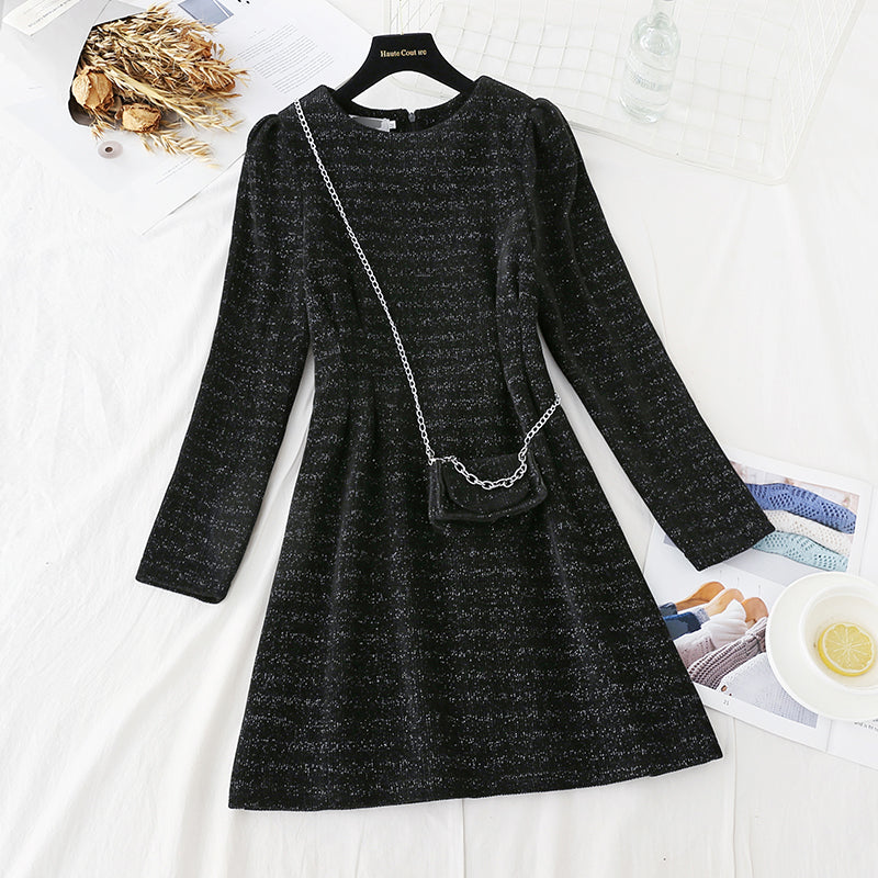 New minority waist closing fashion age reducing little black skirt 4741