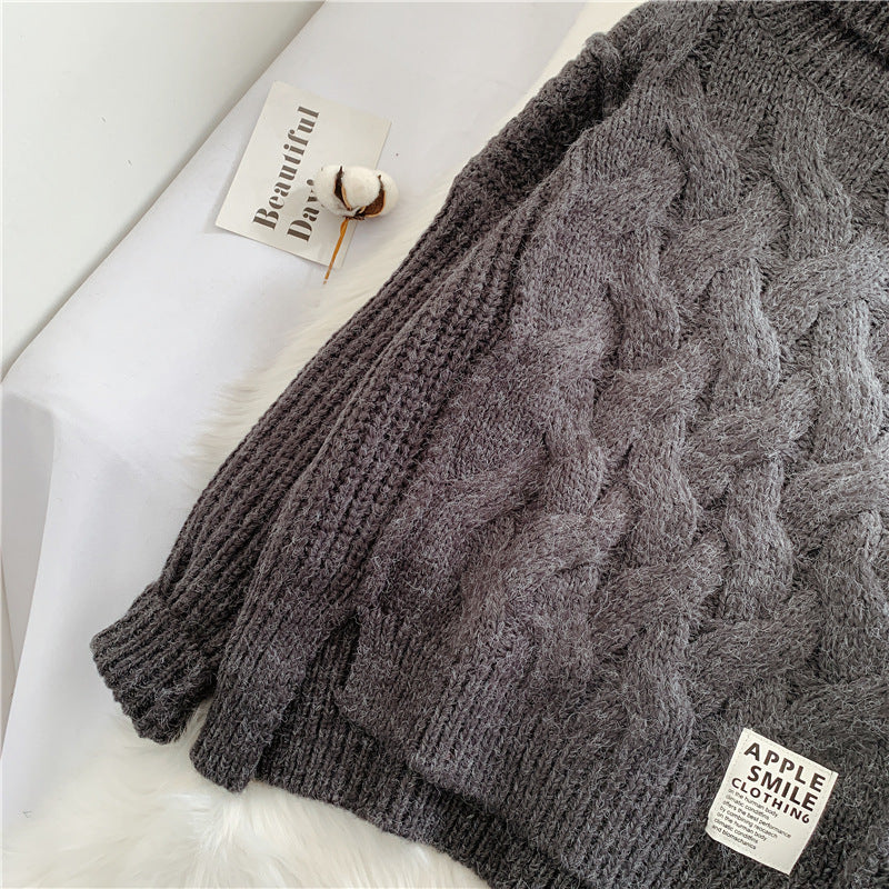 High neck short sweater for women 4916