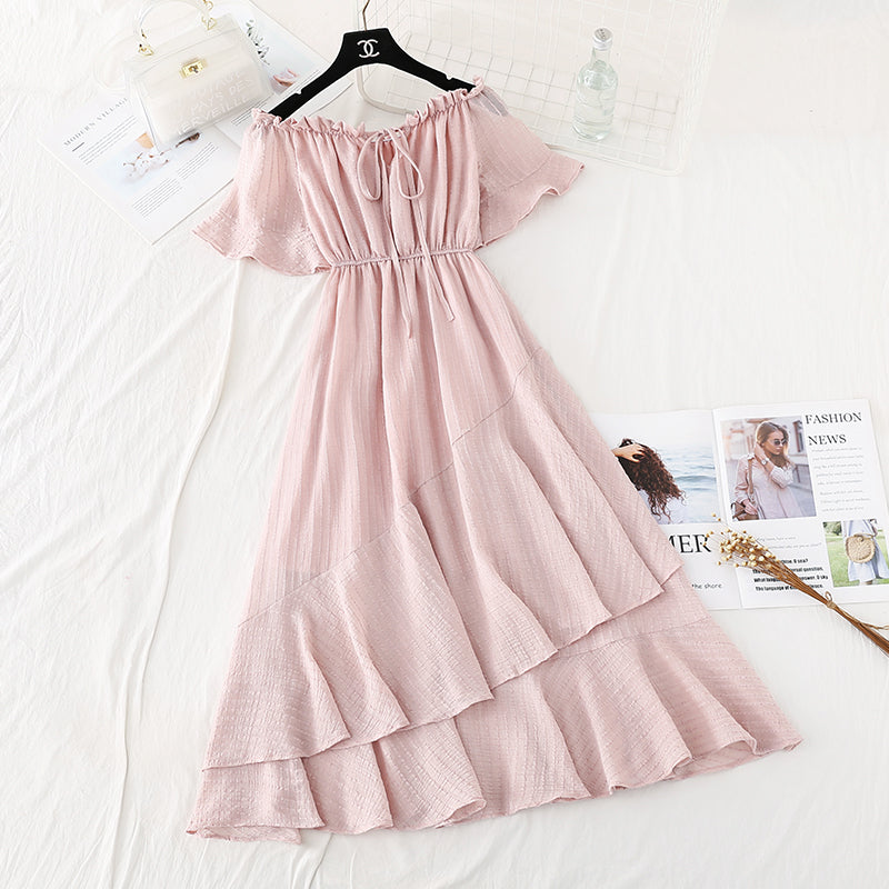 One shoulder cotton linen dress one shoulder cotton linen dress 4139