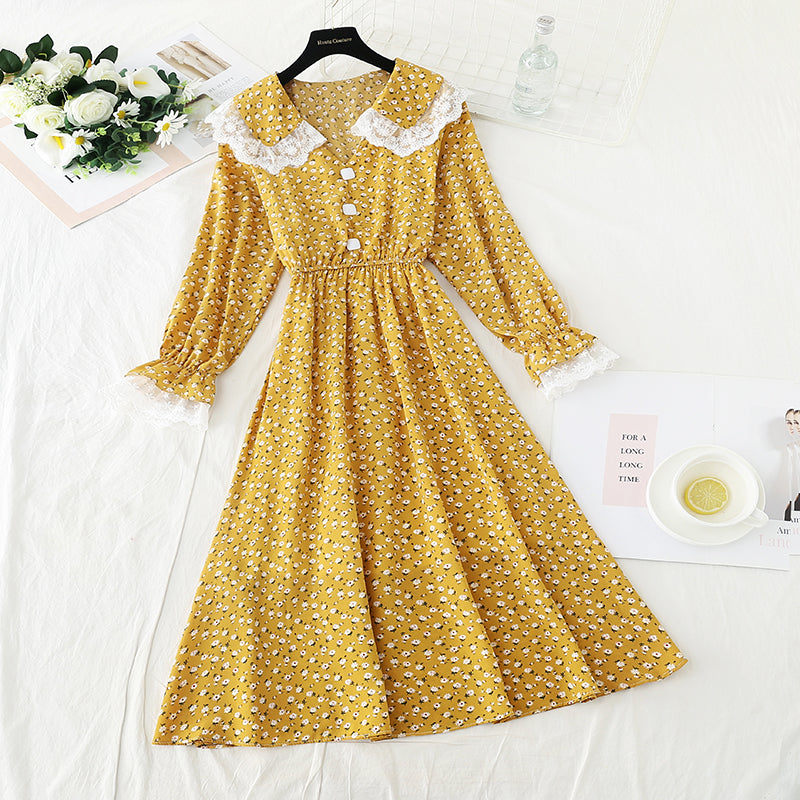 Thin and high-quality Floral Dress 3918