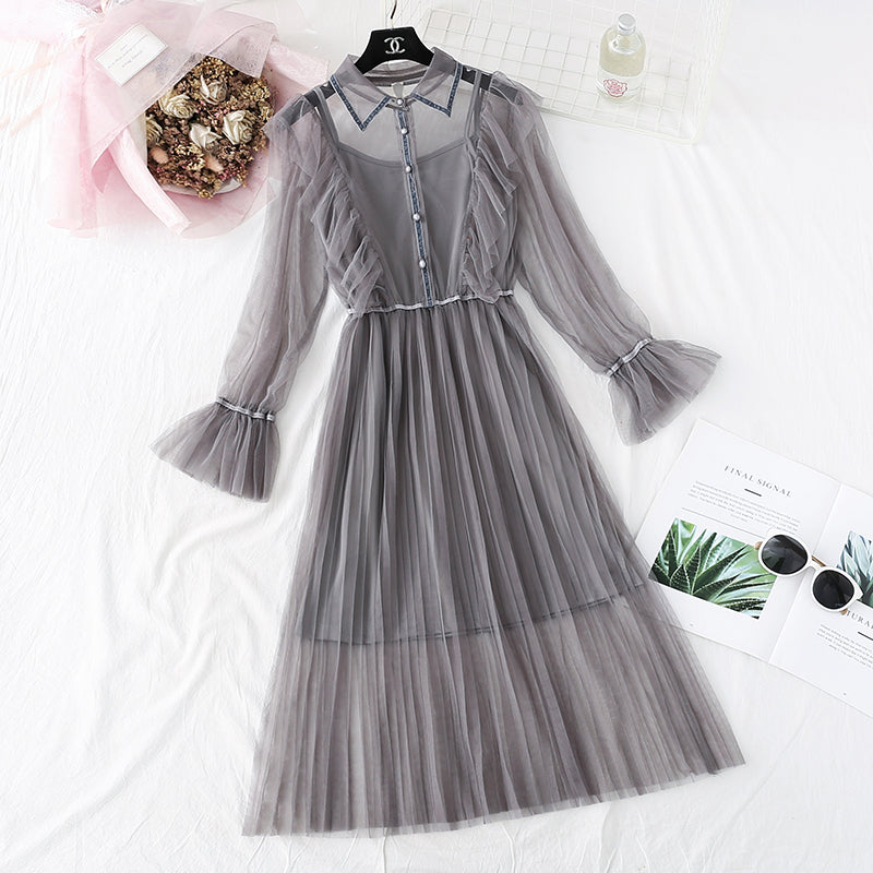 Gentle wind fairy super fairy series mesh dress 3982