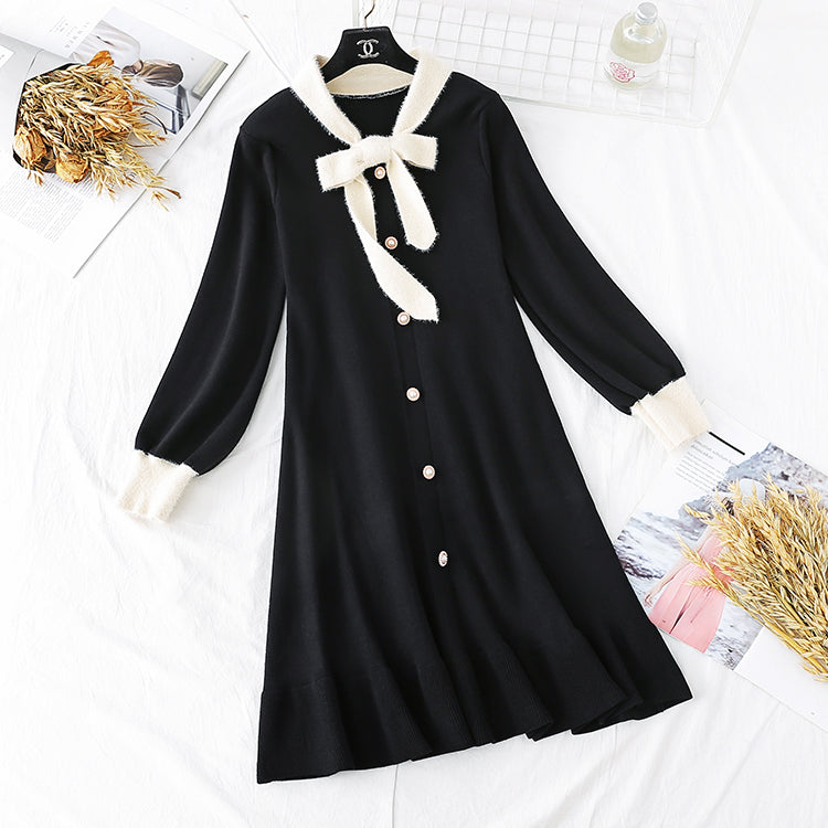 New French first love skirt retro super fairy small fragrance A-shaped skirt 4495