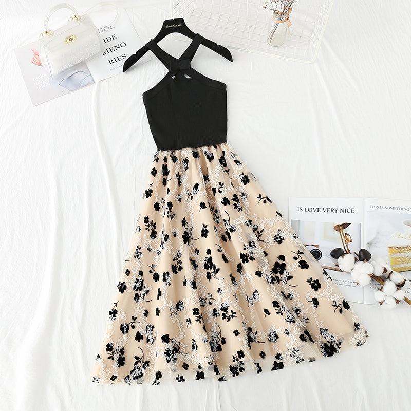 New French waist length fairy temperament small skirt 4131