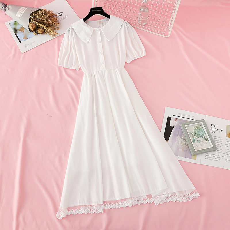 The new waistband shows a thin waist. French skirt fairy super fairy series 4673