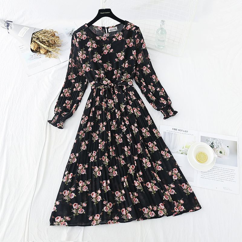 Gentle wind floral dress female Chiffon Fairy Dress 3861