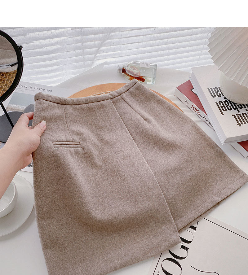 Niche design split A-shaped High Waist Hip Wrap Skirt 5464