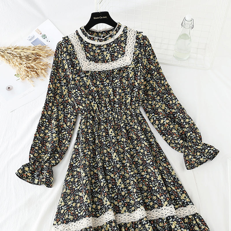 Vielseitiges schmales Blumenkleid 4563