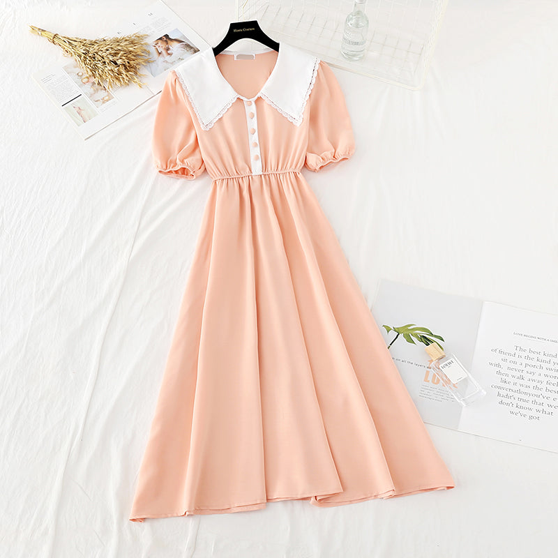 Sen Department sweet temperament baby collar small fresh long skirt 4222