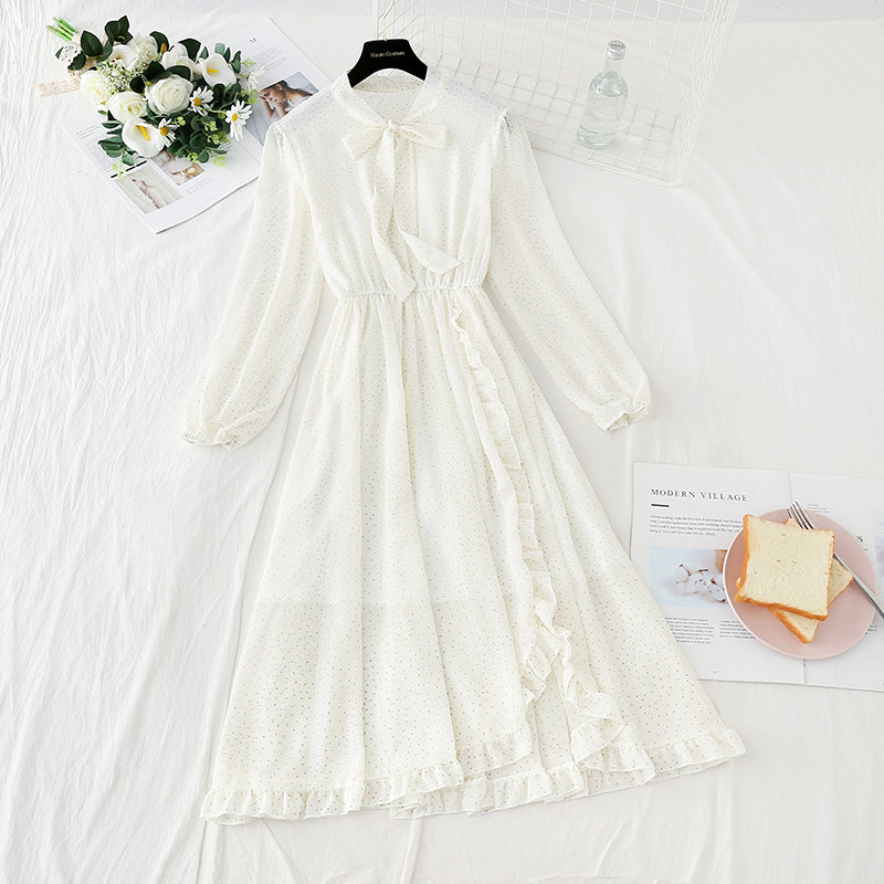 French Chiffon ear side long skirt with fork fairy super fairy series 3921