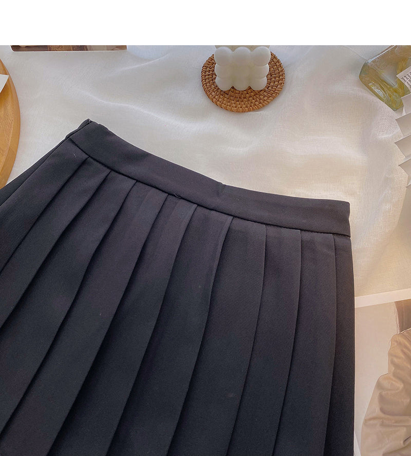 New Korean age reducing college style high waist A-line skirt 5380