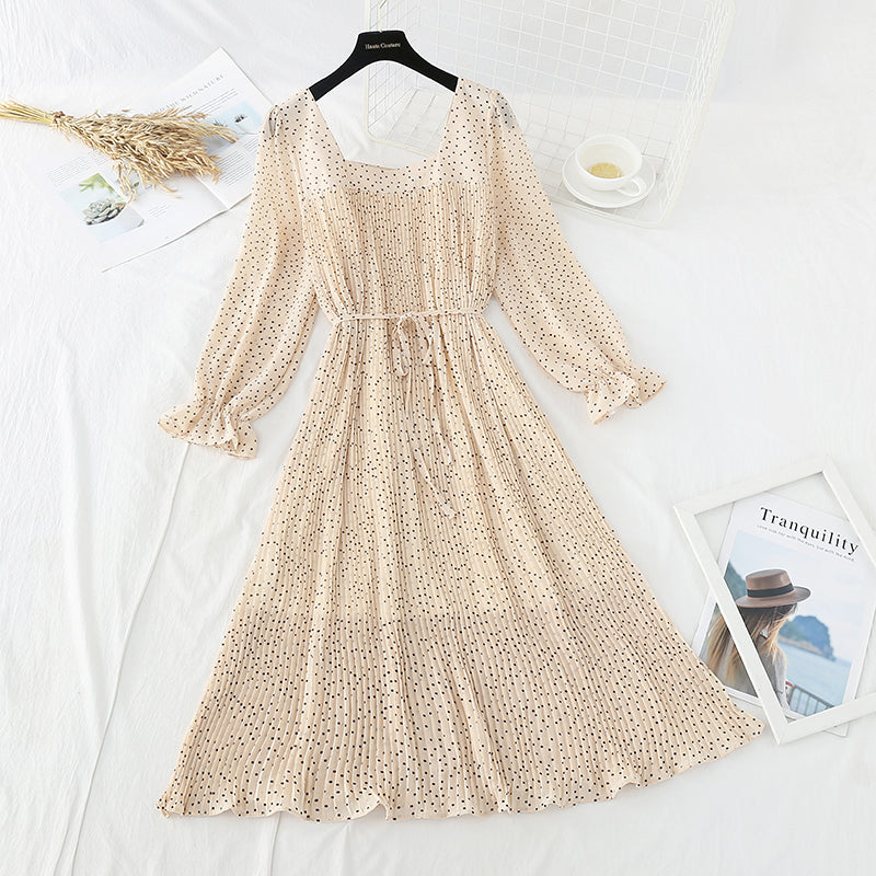 Japanese soft wind floral long sleeved dress 4708