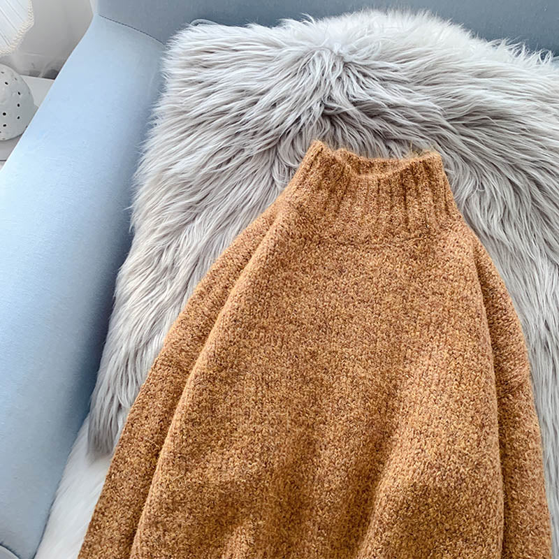 Half turtleneck sweater with backing and sweater inside 5161