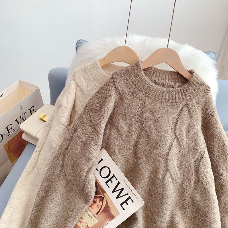 Twist sweater Korean lazy design sweater top 4939