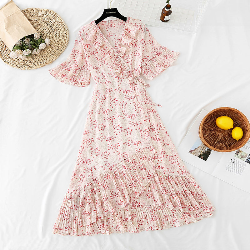 The new one-piece Ruffle Skirt shows thin temperament by closing the waist 4662