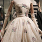 girlhomeshops – Exquisites, mittellanges Chiffon-Ballkleid mit Blumenmuster, Hoco-Kleid gh5558