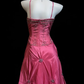 ✨Girlhomeshops-Hot Pink Sweetheart Beaded Corset Taffeta Tiered Prom Gown gh10283