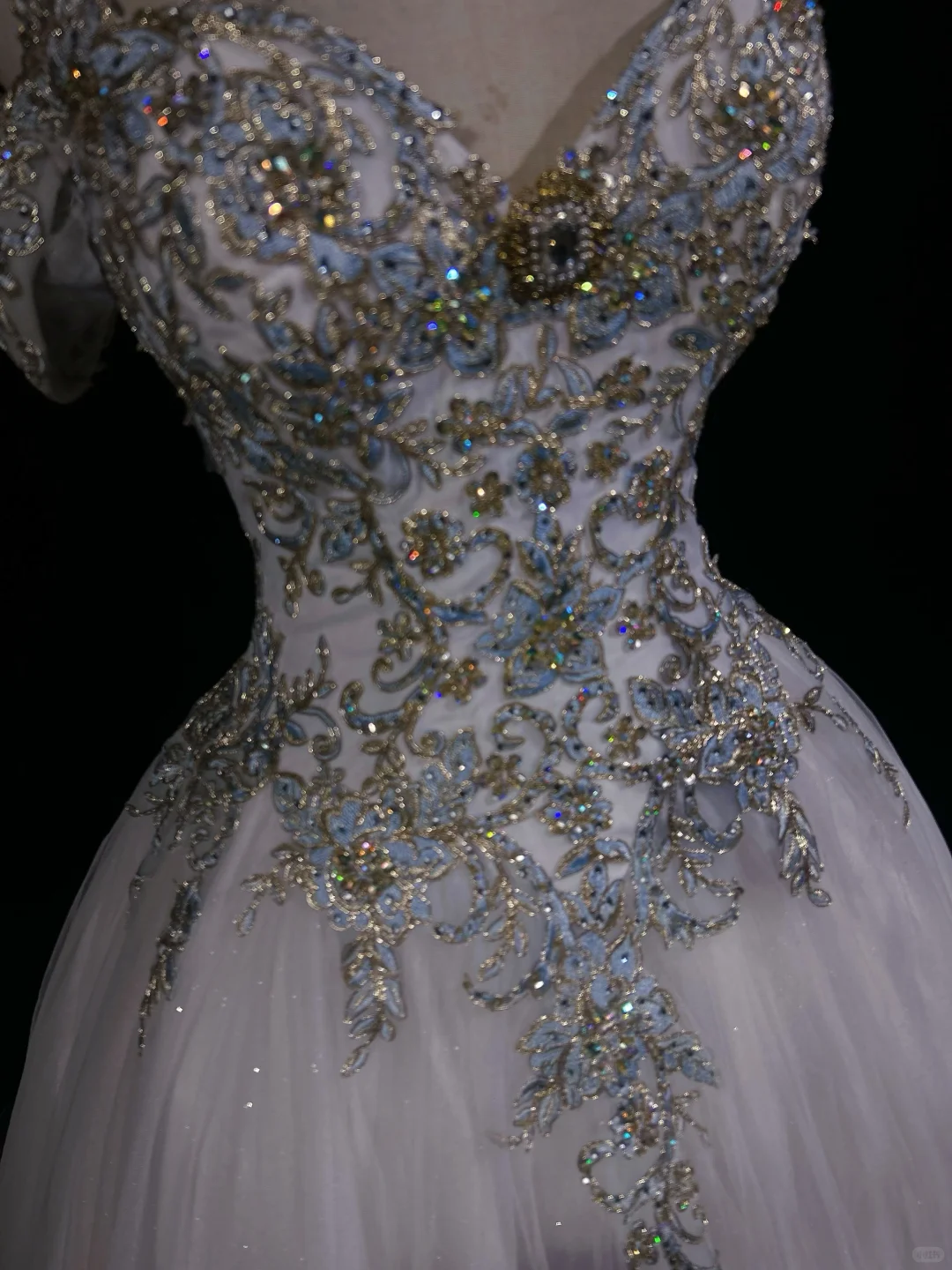 Sweetheart White Princess Ballgown Wedding Dress Off Shoulder Detachable Sleeves Sparkly Tulle Bridal Gown gh9539