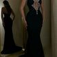 Black Glamorous Long Evening Gown With Exquisite Beading gh6878
